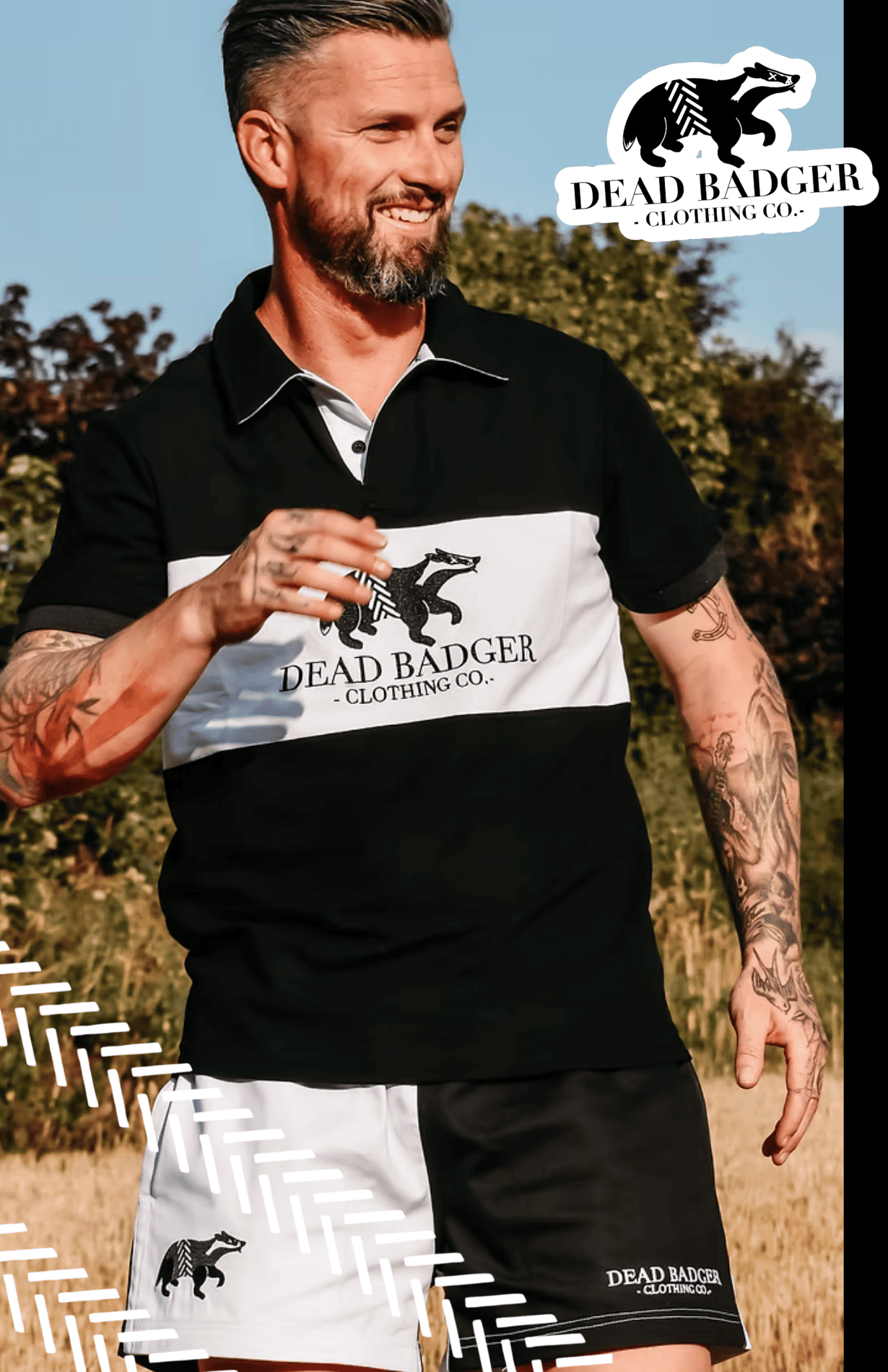 Dead Badger Clothing black and white