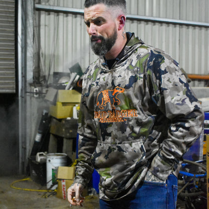 Dead Badger Clothing tech camo hoodie lifestyle