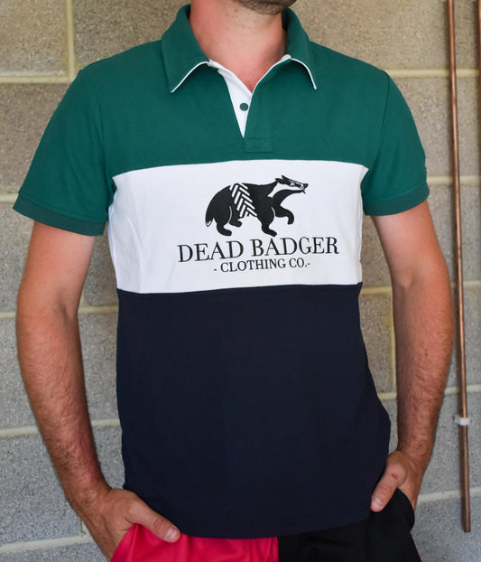Dead Badger Clothing green polo front
