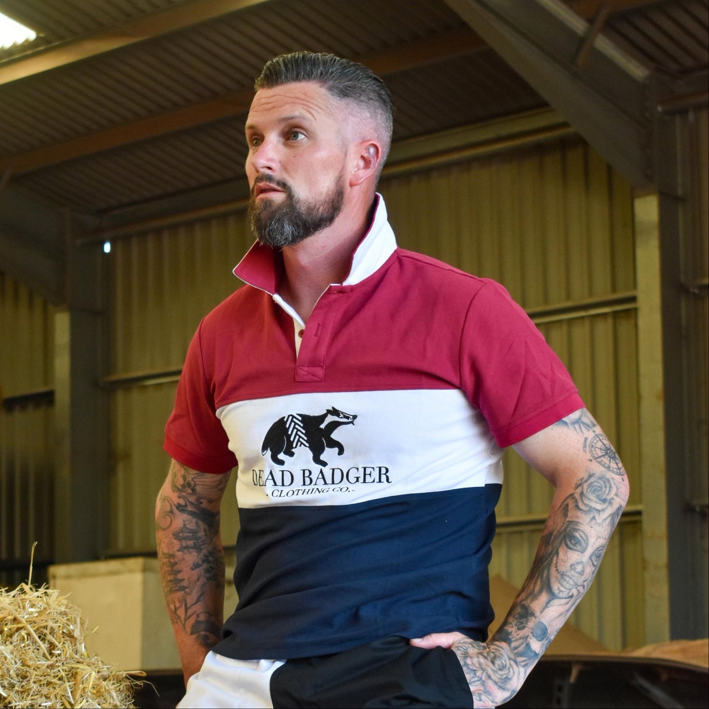 Dead Badger Clothing red polo lifestyle